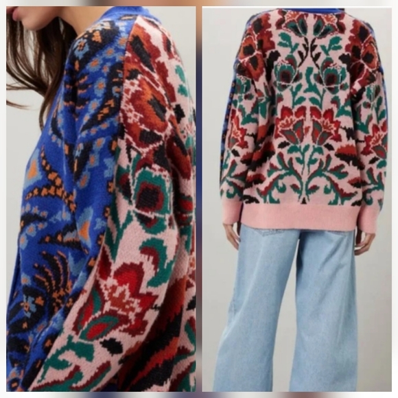 Anthropologie Sweaters - Farm Rio Mixed Prints Cardigan